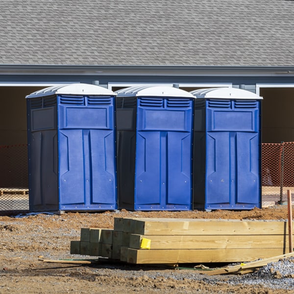 how often are the porta potties cleaned and serviced during a rental period in Hanover Ohio